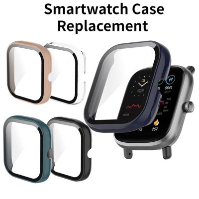 Smartwatch Case Replacement for Huami Amazfit GTS 2 Mini Glass Cover Tempered Glass Film Screen Protector Watch Protection Shell Cases Cases