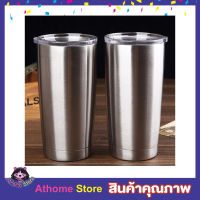 Stainless steel tumbler clear lid แก้วน้ำสแตนเลสฝาใส แก้วน้ำสแตนเลส แก้วกาแฟร้อน แก้วเก็บเย็น แก้วกาแฟ แก้วน้ำพกพา แก้วน้ำ แก้วเบียร์ ขนาด 20oz