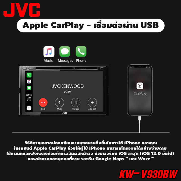 jvc-kw-v930bw-จอติดรถยนต์-2ดิน-dvd-cd-usb-bt-หน้าจอควบคุมระบบสัมผัสแบบ-clear-resistive-ขนาด-6-8-นิ้ว-6-8-wvga-หน้าจอระบบสัมผัสclear-resistive-ควบคุมการสัมผัสหน้าจอ