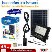 Saneluz โคมสปอตไลท์ LED ไฟพลังแสงอาทิตย์ โซล่าเซลล์ พร้อมชุดรีโมท 45W 60W 120W แสงสีขาว Daylight 6500K ไฟสปอตไลท์ กันน้ำ กันฝน เป็นมิตรต่อสิ่งแวดล้อม