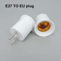 E27 GU24 EU เราจะ E27ฐานหลอดไฟไฟ LED ปลั๊กตัวแปลงตัวยึดเต้าเสียบไฟอะแดปเตอร์โคมไฟสวิตช์ปุ่มเปิดปิด EU US Type ไฟติดเพดาน &amp; Componen