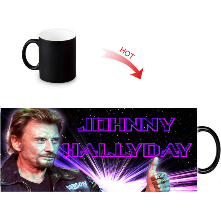 custom-johnny-hallyday-pattern-color-change-water-mug-350ml-heat-reveal-coffee-cups-temperature-sensitive-magic-mugs