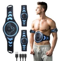 EMS Muscle Stimulator Abdominal Toner ABS Trainer Wireless USB Recharge Body Slimming Belt Weight Loss Fitness Shaping Home Gym Exterior Mirrors