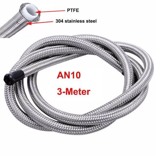 3เมตร-an3-an4-an6-an8-an10การใช้น้ำมันท่อสายถักสแตนเลส-ptfe-หลอดเบรครถ-racing-oil-cooler-ท่อ-silver