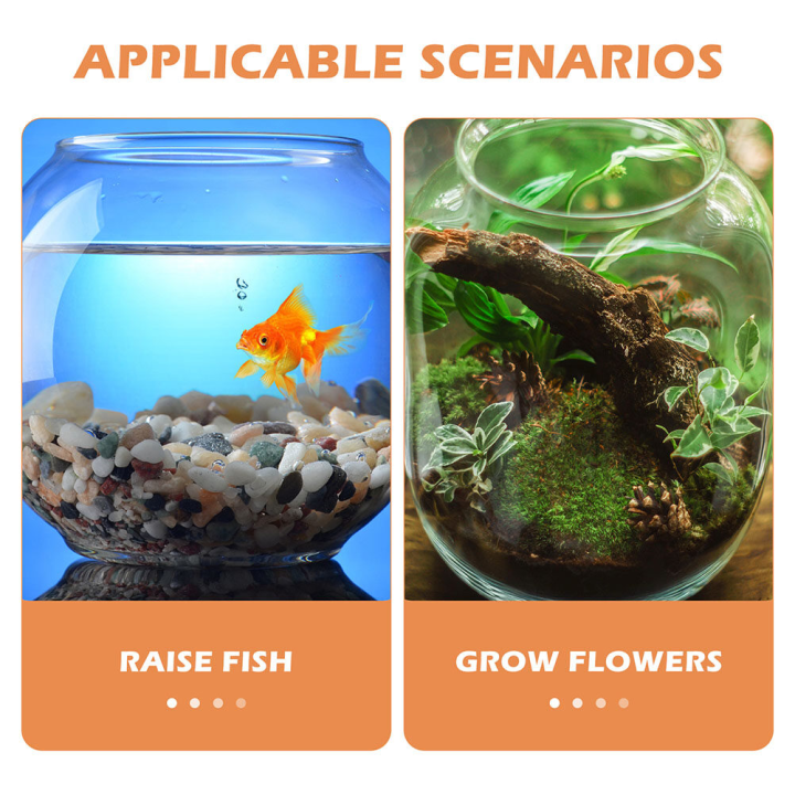 ถังชาม-betta-แจกันปลาทอง-aquarium-bubble-planter-รอบดอกไม้ใสตกแต่งคอนเทนเนอร์-fishbowls-decor-plastic