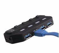 External USB Hub USB 3.0 4 Ports 5 Gbps Speed สำหรับส่งข้อมูลความเร็วสูง 5 Gb