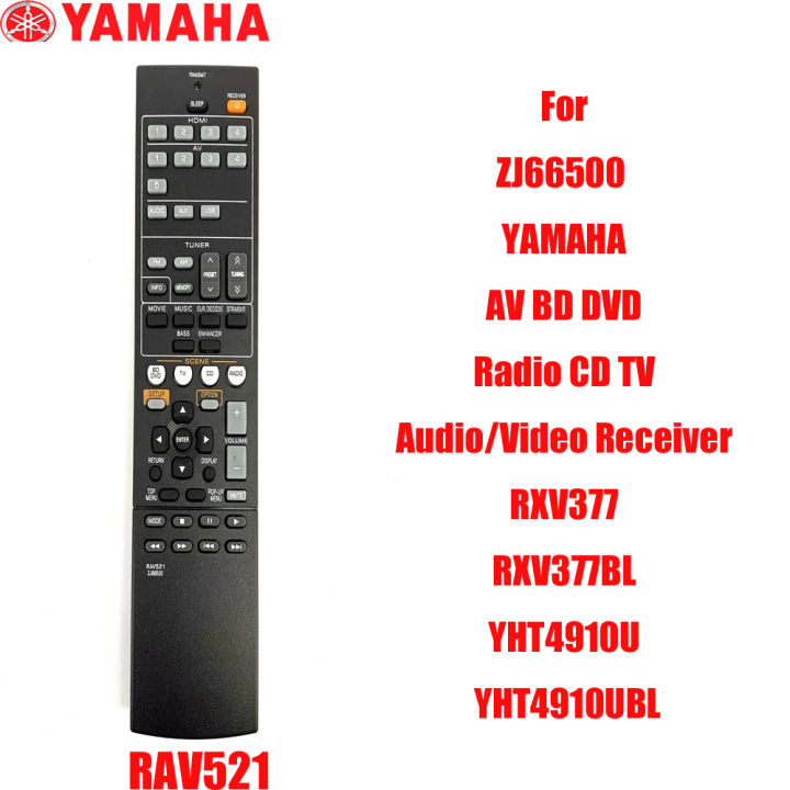 รีโมทคอนโทรลสำหรับ-yamaha-av-rav521-rav491-rav375-rav462-rav463-rav521-rav522-rx-v377-rx-v447-rx-v479-yht-4910u-htr-2064-htr-2064sz-rx-v377blfor-yamaha-rav435-ww510700-rav463-rav462-za113500-rav521-rt