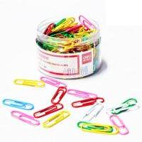 Deli 0038 Colored Paper Clips ลวดสี ลวดเสียบกระดาษ  ลวดสีเสียบกระดาษ คลิปหนีบกระดาษสี ขนาด 29 มม. 160ตัว/กระปุก