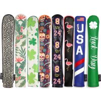 ✘○ Golf Alignment Stick Cover PU Leather Hold 2 Sticks Headcover Golfer Men