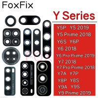 2ชิ้น Belakang Kamera Kaca Belakang untuk Y5 Y6 Y7 Y8 Y9S Y9รุ่น Prime Pro Y5P Y6P Y6S Y7A Y7P Y8S Y8P Y9A Y60 2020 2019 2018