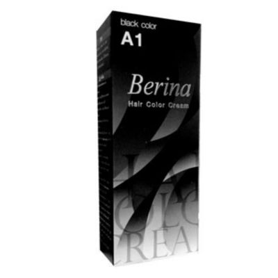 เบอริน่า ครีมย้อมผม  สีดำ รุ่น A1 Berina A1 black hair color cream  รุ่น A1 (Black Color)