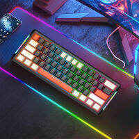 61 Keys Gaming Keyboard Type-C อินเตอร์เฟซ1000มิลลิแอมป์ชั่วโมงคีย์บอร์ดเกมขนาดเล็ก RGB แสงไฟอุปกรณ์คอมพิวเตอร์สำหรับแล็ปท็อปคอมพิวเตอร์ตั้งโต๊ะ