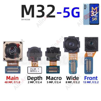 กล้องหลักกว้างแมโครด้านหน้าด้านหลังแบบดั้งเดิม Samsung Galaxy สายเคเบิ้ลยืดหยุ่นสำหรับ M32 4G 5G M325F M326B