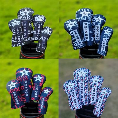 PG Star Smiley Golf Woods Headcovers Golf Covers For Driver Fairway Woods Hybrid 135UT Clubs Set Unisex