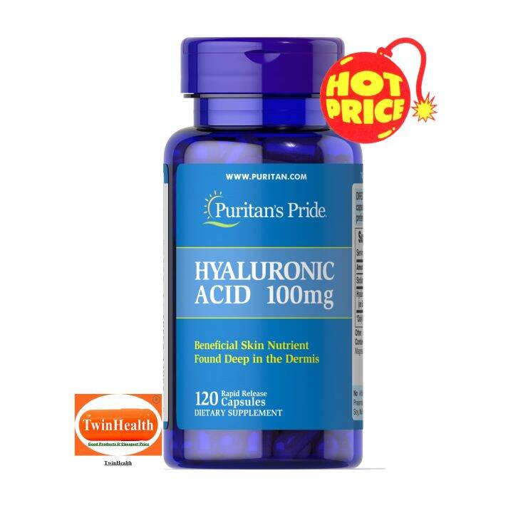 Puritans Pride Hyaluronic Acid 100 Mg 120 Capsules Th 4111