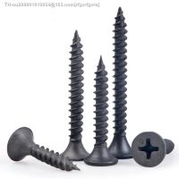 ❄ Phillips Flat Head Cross Recessed Thread Drywall Screws Ash Phosphorus Countersunk Self-Tapping Wood Screw Bolt Black