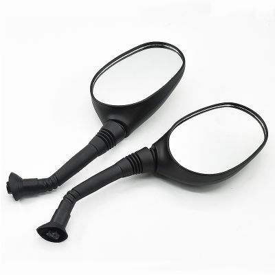 ♚ 2pcs 6mm 8mm Motorcycle Rearview Mirror Scooter E-Bike Rearview Mirrors Electromobile Back Side Convex Mirror Classic Oval