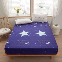 1pcs 100 Polyester Printed Solid Fitted Sheet Mattress Cover Four Corners With Elastic Band Bed Sheet(pillowcases need order)