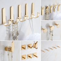 【CW】 Wall Hanger Coat Robe Hooks Gold Small Keys Hat Restroom Accessories