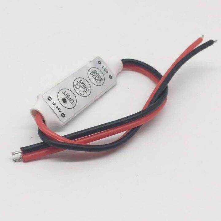 yingke-ตัวหรี่ความสว่างควบคุมเดี่ยวสีแอลอีดี3ปุ่มขนาด12v-24v-สำหรับ-led-3528-5050แถบไฟ