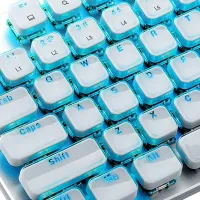 （Miss qis keycap）2022ใหม่ล่าสุดชุดคีย์เวิร์ดรูปแบบ104คีย์โปรไฟล์ต่ำสำหรับคีย์บอร์ดแบบกลไกขอบคริสตัลเรืองแสงดีไซน์รูปเชอร์รี่ MX พร้อมตัวดึงกุญแจ