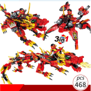 Bộ Đồ Chơi Lắp Ghép Xếp Hình LEGO Rồng NinjaGo, LEGO Khủng Long Bạo Chúa
