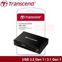 TRANSCEND CARD READER EXTERNAL USB 3.2 Gen 1 / 3.1 Gen 1 (Black) การ์ดรีดเดอร์ ทรานเซนต์ RDF8 Unmatched Versatility รับประกัน 2 ปี