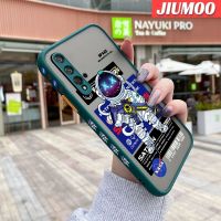 เคส JIUMOO สำหรับ Huawei Nova 5T Honor 20 Pro เคสแฟชั่น NASA Space มีน้ำค้างแข็งโปร่งใสแข็งด้านข้างลายขอบสี่เหลี่ยมกล้องปลอกซิลิโคนเคสนิ่มป้องกันการกระแทก