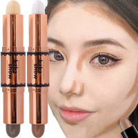 1PC Face Matte Contour Stick Double Head Contour ปากกากันน้ำ Glitter Highs Shadow Contouring ดินสอเครื่องสำอางสำหรับ Face