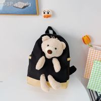 คือ™Desenhos Animados Das Crianças Urso Boneca Mochila JM De Infância Estudante Mochilas SOS Viagem Cor Sólida Bonestudito Escola