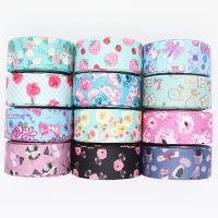 [HOT!] 10 Yards 1 39; 39; 25MM Flowers /Fields And Gardens Printed Grosgrain Ribbons For Hair Bows DIY Handmade Materials Y2020051504