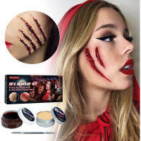 Eelhoe Halloween Skin Wax Plasma Makeup Set Scar Makeup Horror Atmosphere Party Makeup Props