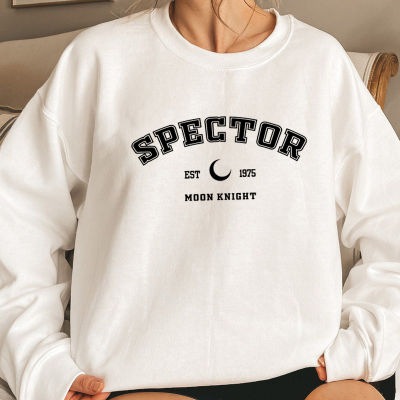 Spector EST 1975ดวงจันทร์อัศวินเสื้อยืดผู้หญิง Marc Spector Grant Lockley กราฟิกเสื้อกันหนาวหมวกเสื้อสตรีเสื้อฤดูใบไม้ผลิ Streetwear