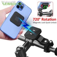 ▫✓ NEWBOLER Magnetic Motorcycle Bicycle Phone Holder 3M Sticker Bicycle Holder 360° Rotatable MTB Phone Mount Stand Cycling Bracke