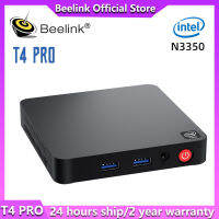 Beelink T4 Pro Intel พีซีขนาดเล็ก Celeron N3350 Win 10G DDR4 64GB EMMC รองรับ Dual HDMI USB 3.0 2.4G 5.8G WiFi BT4.0 PK AK3V