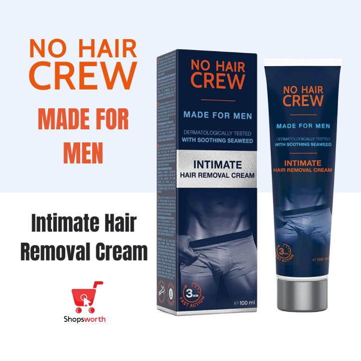 NO HAIR CREW Intimate Hair Removal Cream Extra Gentle Depilatory