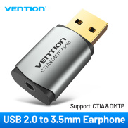 Vention Card âm thanh USB giắc cắm 3.5mm dành cho tai nghe PC PS4 - INTL