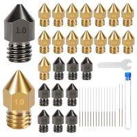 ☂ 30Pcs Hardened Steel Brass MK8 Nozzles 0.2mm 0.3mm 0.4mm 0.5mm 0.6mm 0.8mm 1.0mm Wrench with 16Pcs Cleanning Needles