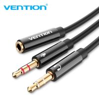 Vention Headphone Splitter Earphone Adapter Audio 3.5mm Female to 2 Male Jack 3.5 Mic Y Splitter Headset to PC Adapter Aux Cable  Cables