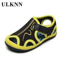 ULKNN Children Summer Sandals Boys Beach Anti-kick Soft-soled Shoe 2023 New Non-slip Sandals Girls Wear-resistant Sports Shoes