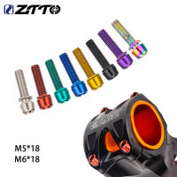 ZTTO 6Pcs MTB Road Bike Handlebar Stem Riser สกรูจักรยาน Stem Bolts สกรู M5 M6 * 18มม. สลักเกลียวสแตนเลสพร้อมเครื่องซักผ้า