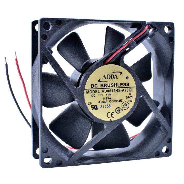 lz-cooling-revolution-ad0812hs-a70gl-8cm-80mm-fan-8025-12v-0-25a-brand-new-original-2-line-air-volume-chassis-cooling-fan