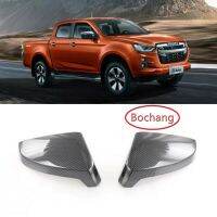 Bochang คาร์บอนไฟเบอร์ขอบปิดกระจกมองหลัง2ชิ้นสำหรับ Isuzu D-Max Dmax 2021 2022