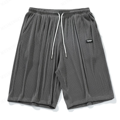 Meimingzi Hanlu Mens Summer Drape Cropped Pants Loose Thin Casual Sports Shorts