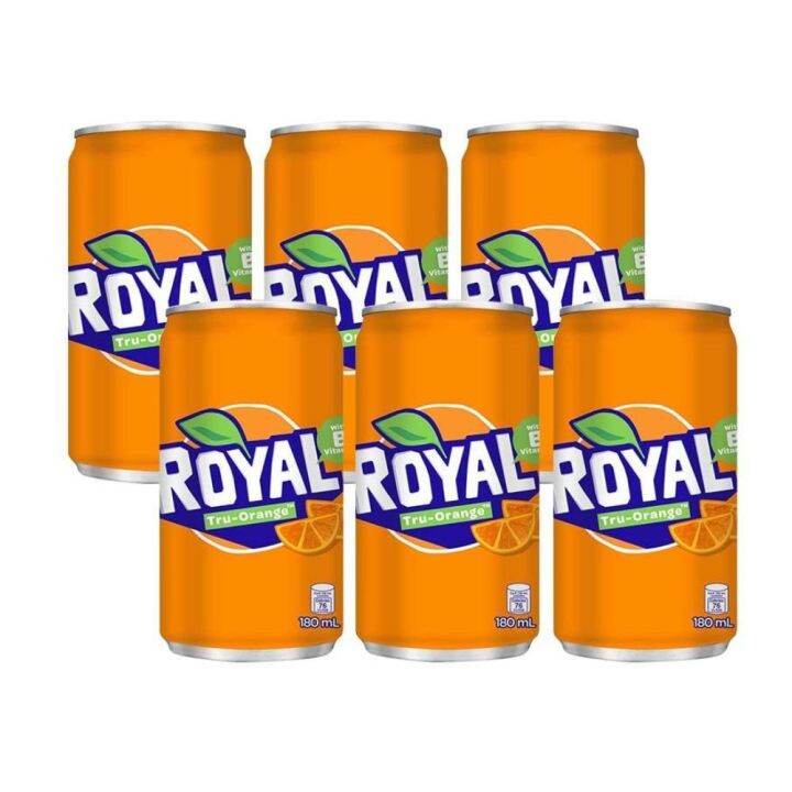 Royal Tru Orange Mini Can 180ml - Pack of 6 | Lazada PH