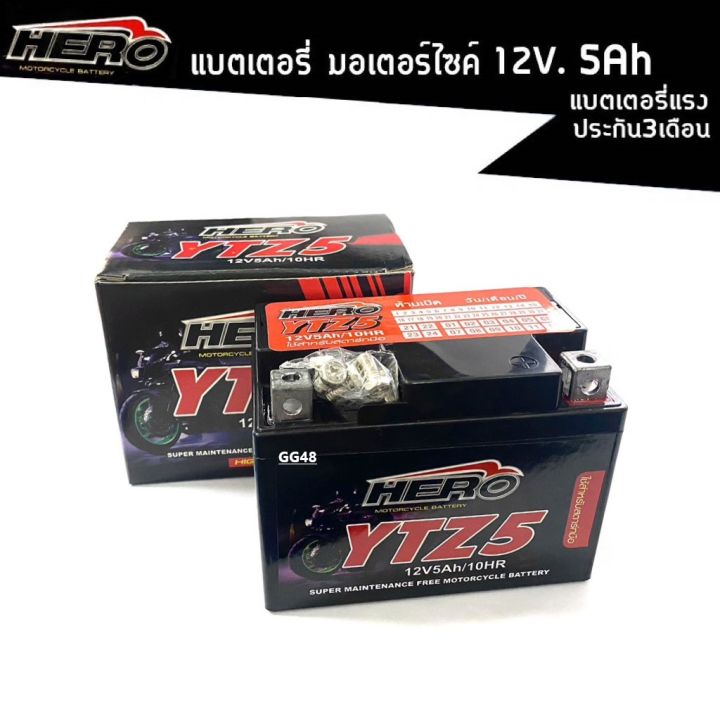 แบตเตอรี่มอไซค์-click125i-click150i-แบตเตอรี่คลิ๊ก-แบตเตอรี่ใหม่ไฟแรง-12v-5ah-แบตแห้งพร้อมใช้งาน-ฮอนด้า-คลิ๊ก125ไอ-คลิ๊ก150ไอ-แบตใหม่ทุกล็อต