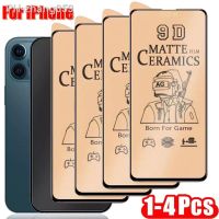 1-4pcs Matte Ceramic Film Screen Protector for iPhone 14 13 12 Pro Max 11 XR XS X Anti-broken Anti-Glare Not Glass Film