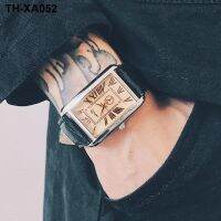 men square rectangle model of the mechanical watch handsome business college Shi Yingnan