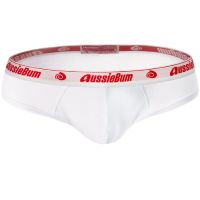 （A NEW） AUSSIEBUM Jockstrap กีฬา Breathable Big กระเป๋าสามเหลี่ยมต่ำเอวกางเกงชายกางเกง Letter U กางเกงขาสั้นนูน