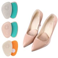 Leather Forefoot Pads Non-slip Half Yard Insoles Women High Heels Breathable Absorb Sweat Inserts Adjust Shoe Size Cushions